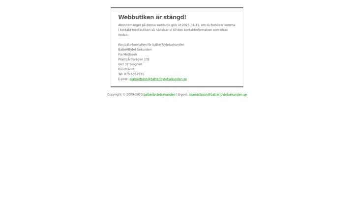 Screenshot of batteribytetsekunden.se