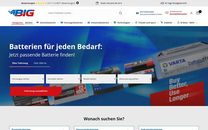 Ekrānuzņēmums no batterie-industrie-germany.de