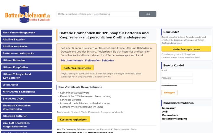 Screenshot of batterie-lieferant.de
