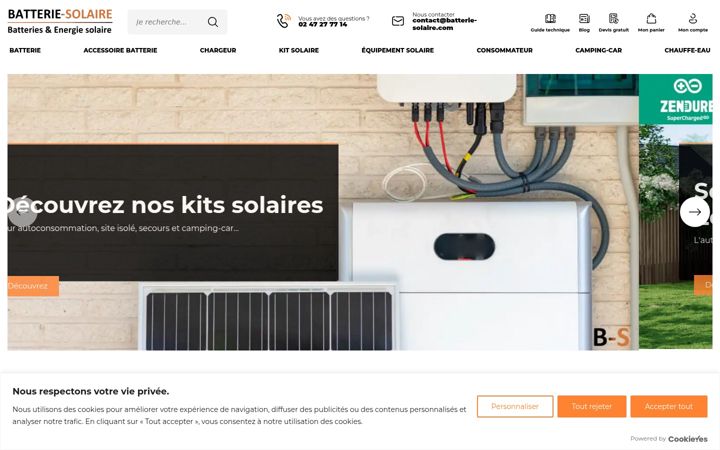 Screenshot of batterie-solaire.com