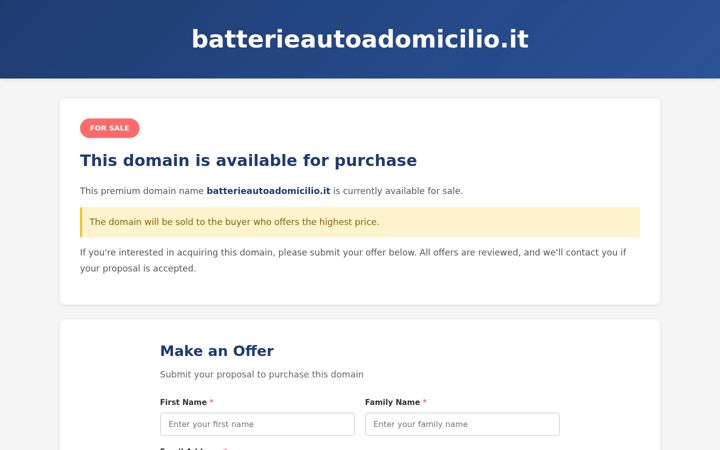 Screenshot of batterieautoadomicilio.it