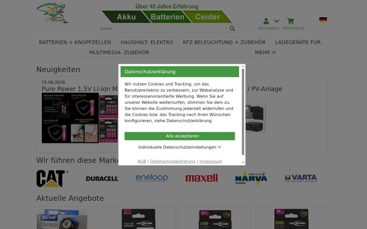 Ekrānuzņēmums no batterieplus.de
