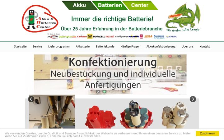 Ekrānuzņēmums no batterieplus2go.de