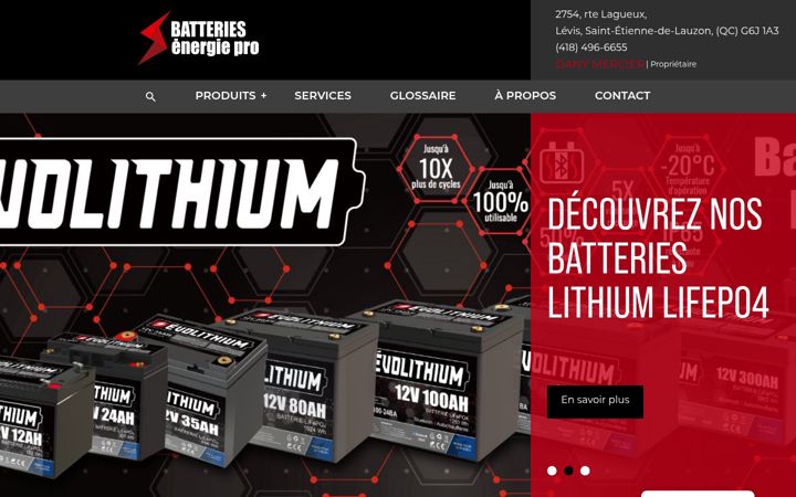 Screenshot of batteriesenergiepro.ca