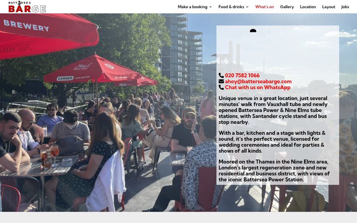 Screenshot of batterseabarge.com
