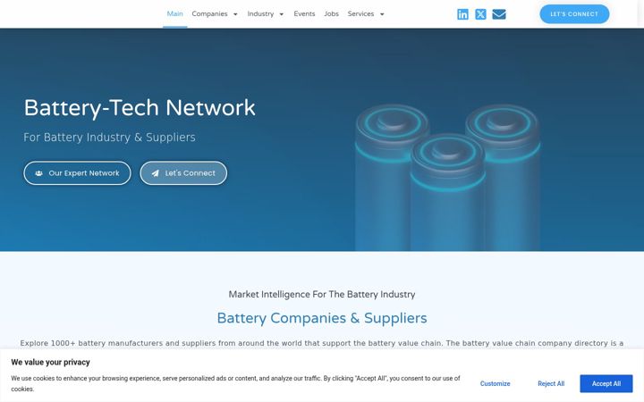 Screenshot di battery-tech.net