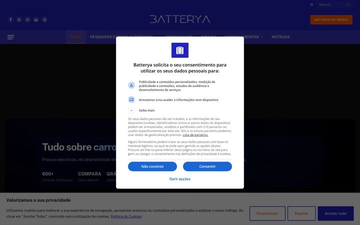 Screenshot of batterya.net