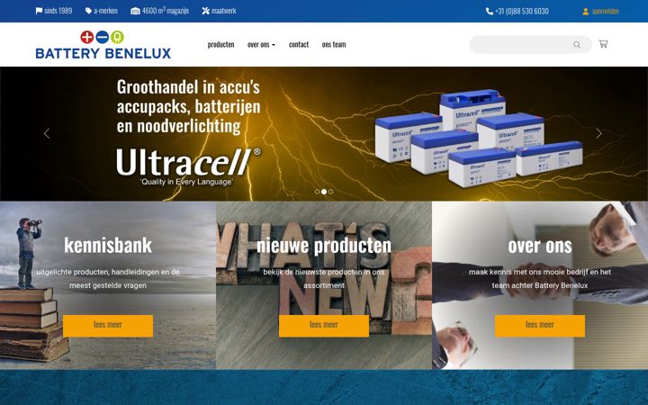 Zrzut ekranu batterybenelux.nl