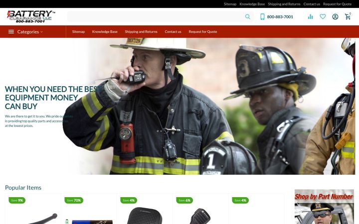 Screenshot of batteryclearance.com