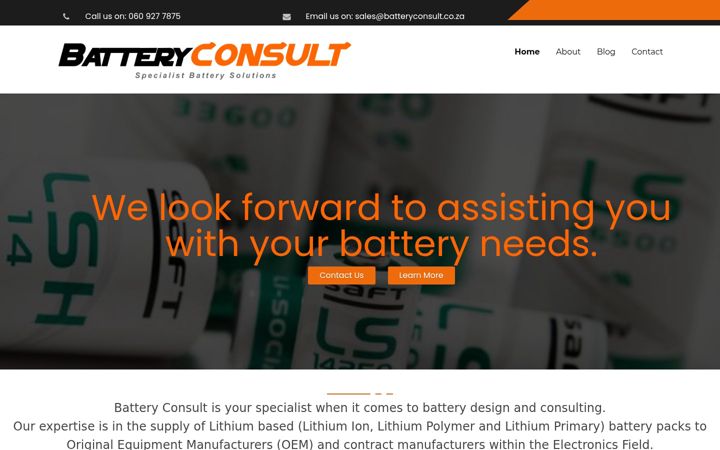 Screenshot of batteryconsult.co.za