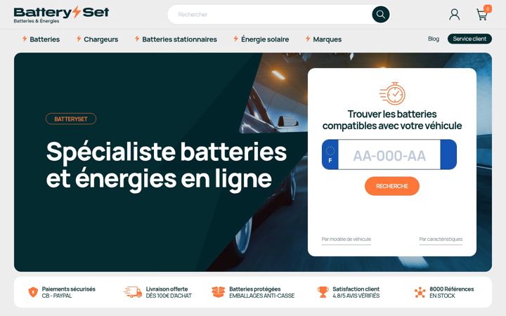Screenshot of batteryset.com