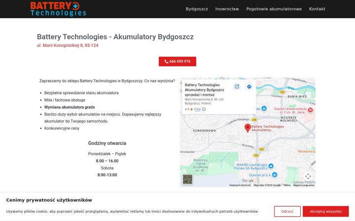 Екранна снимка на batterytechnologies.eu