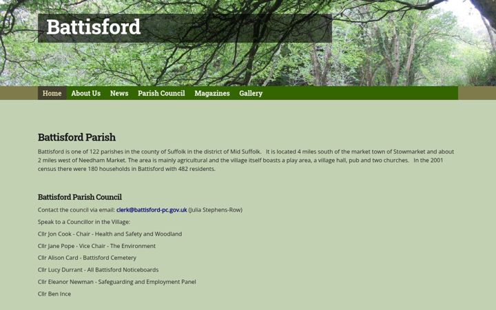 Screenshot of battisford-pc.gov.uk