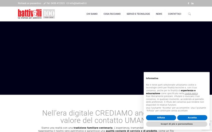 Screenshot of battivelli.it