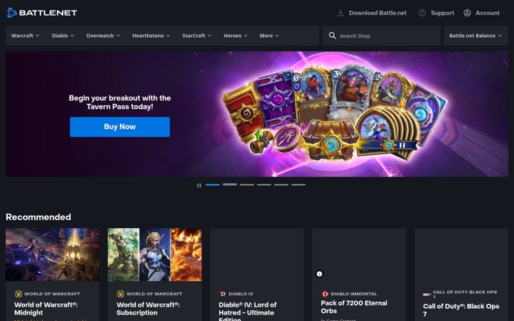 Snimka zaslona za battle.net