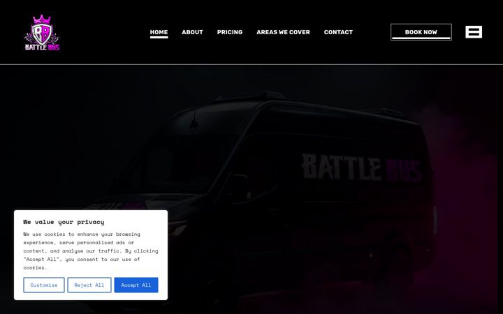 Screenshot of battlebusgaming.co.uk