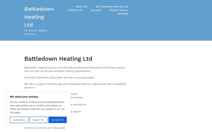 Captură de ecran a battledownheating.co.uk