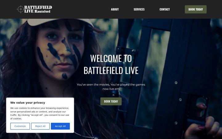 Screenshot of battlefieldliveknutsford.co.uk