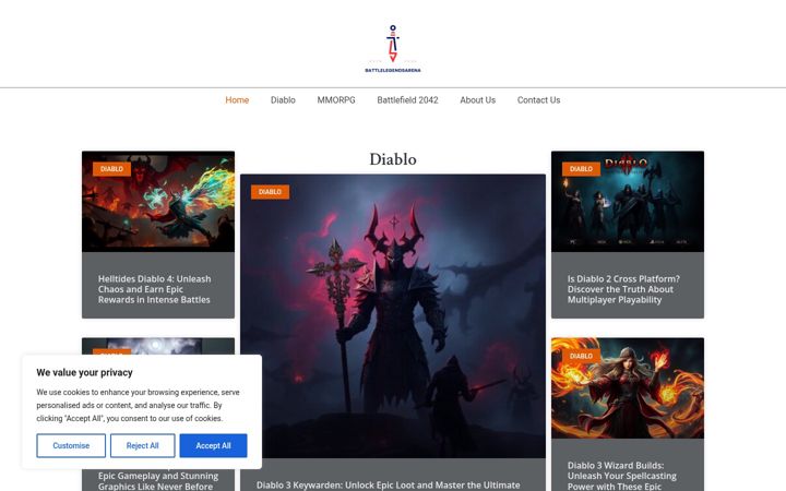 Screenshot of battlelegendsarena.com
