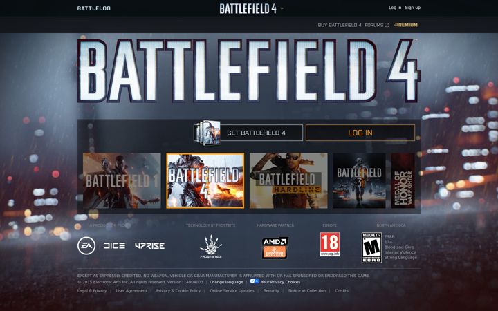 Screenshot di battlelog.com