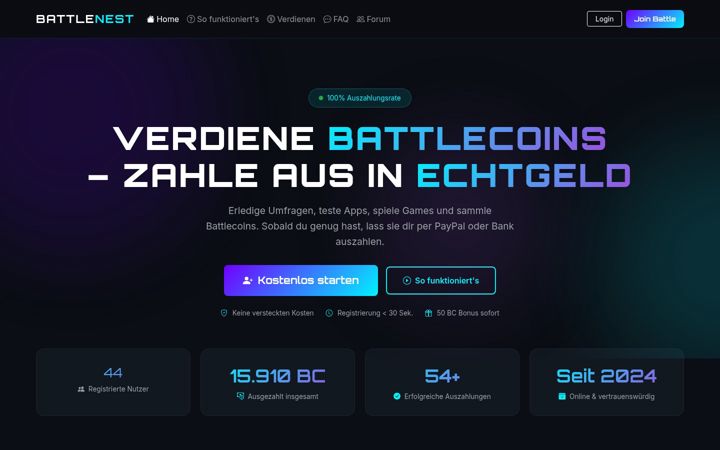 Screenshot of battlenest.de