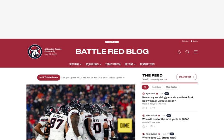 Screenshot of battleredblog.com