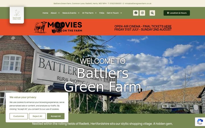 Screenshot of battlersgreenfarm.co.uk