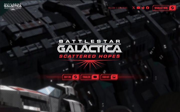 Screenshot of battlestargalacticascatteredhopes.com