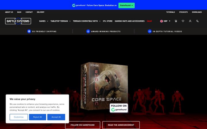 Screenshot of battlesystems.co.uk