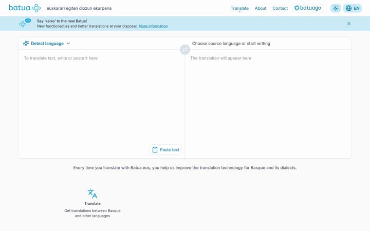 Screenshot of batua.eus