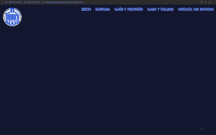 Screenshot of batucadaypercusionmadrid.com