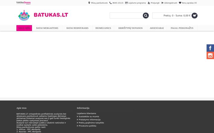 Screenshot of batukas.lt
