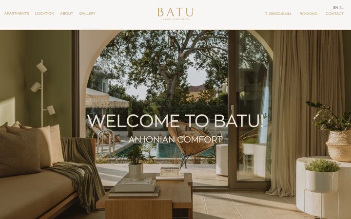 Screenshot of batuluxuryapartments.gr