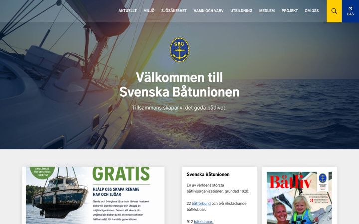 Screenshot van batunionen.se