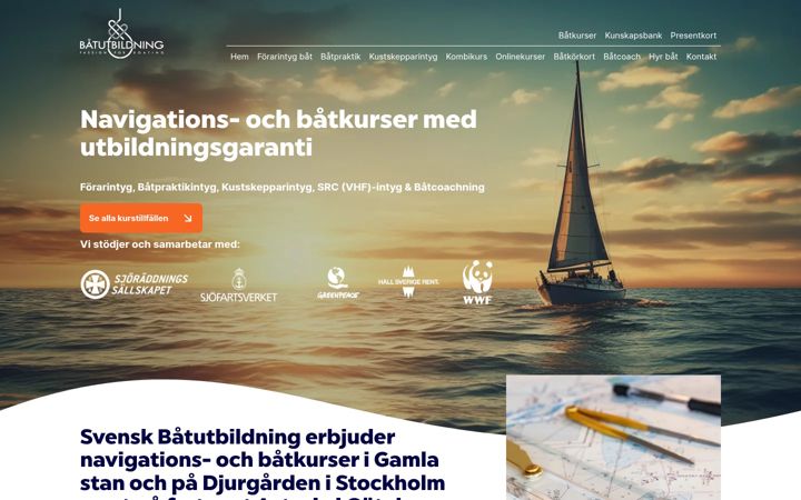 Screenshot of batutbildning.se
