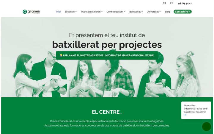 Screenshot of batxilleratgranes.com