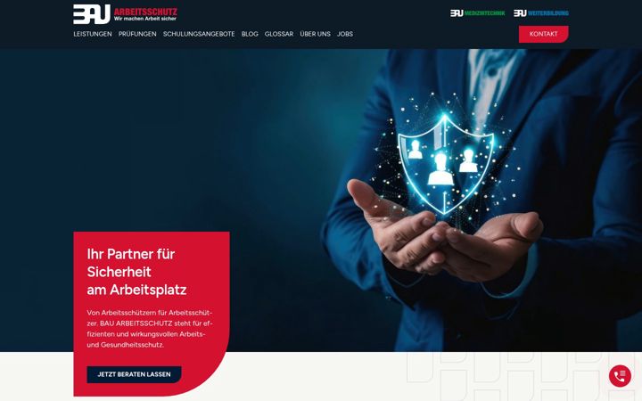 Screenshot of bau-arbeitsschutz.com