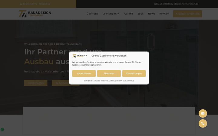Екранна снимка на bau-design-tennemann.de