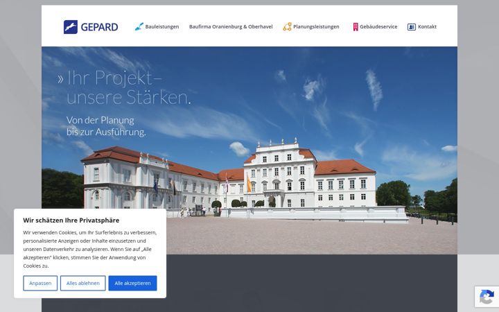 Screenshot of bau-gepard.de