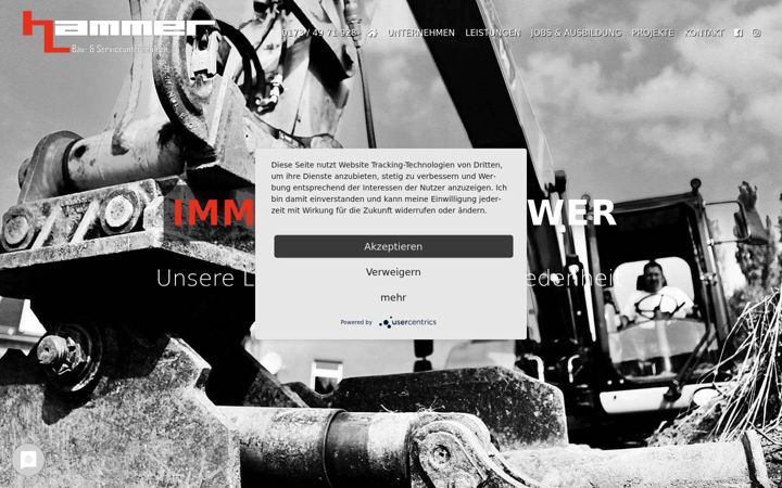 Screenshot of bau-hammer.de