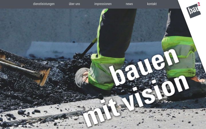 Screenshot of bau-hoch-zwei.ch
