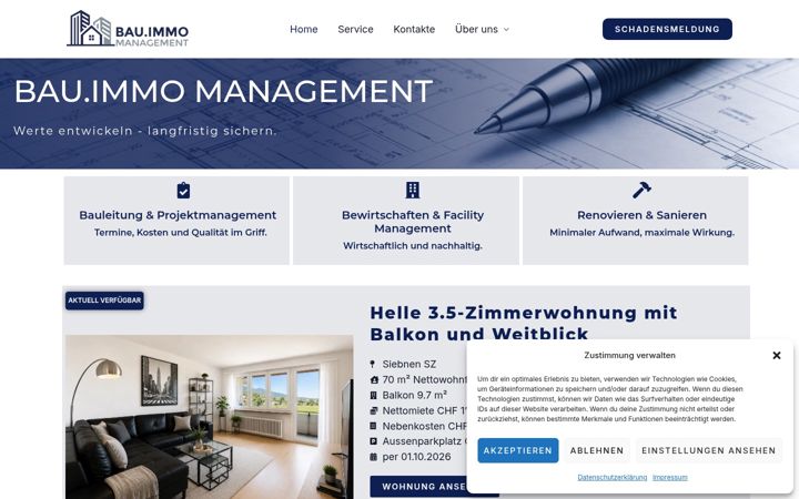 Екранна снимка на bau-immo.ch