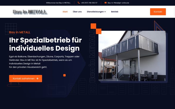 Screenshot of bau-in-metall.de