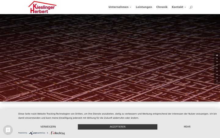 Screenshot of bau-kieslinger.de