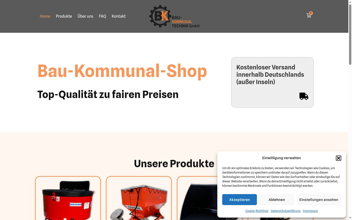 Screenshot tal-banner tal-kunsens muri qabel kwalunkwe interazzjoni