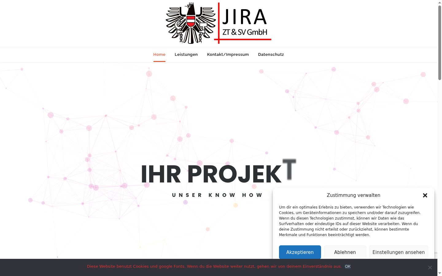 Képernyőkép a bármilyen interakció előtt megjelenő hozzájárulási bannerről