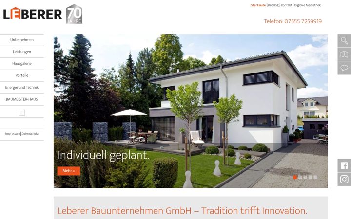 Screenshot of bau-leberer.de