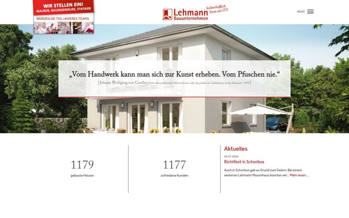 Screenshot of bau-lehmann.de