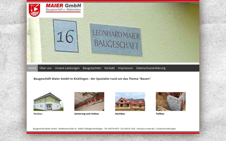 Screenshot of bau-maier.de