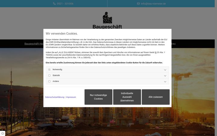 Screenshot ta' bau-niemeier.de